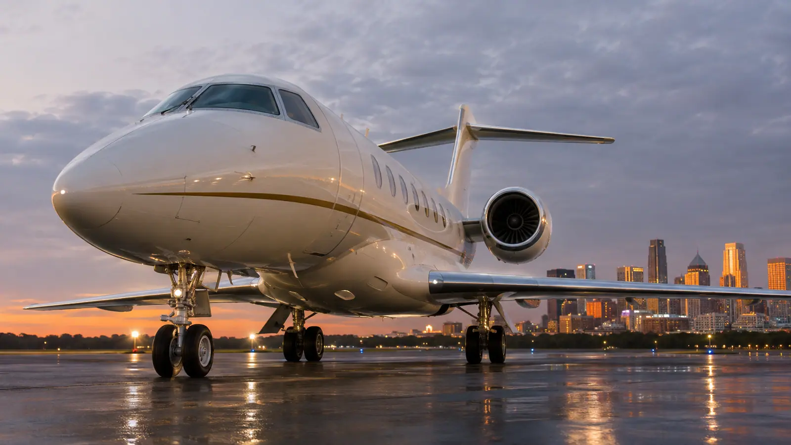 Private jet near Austin