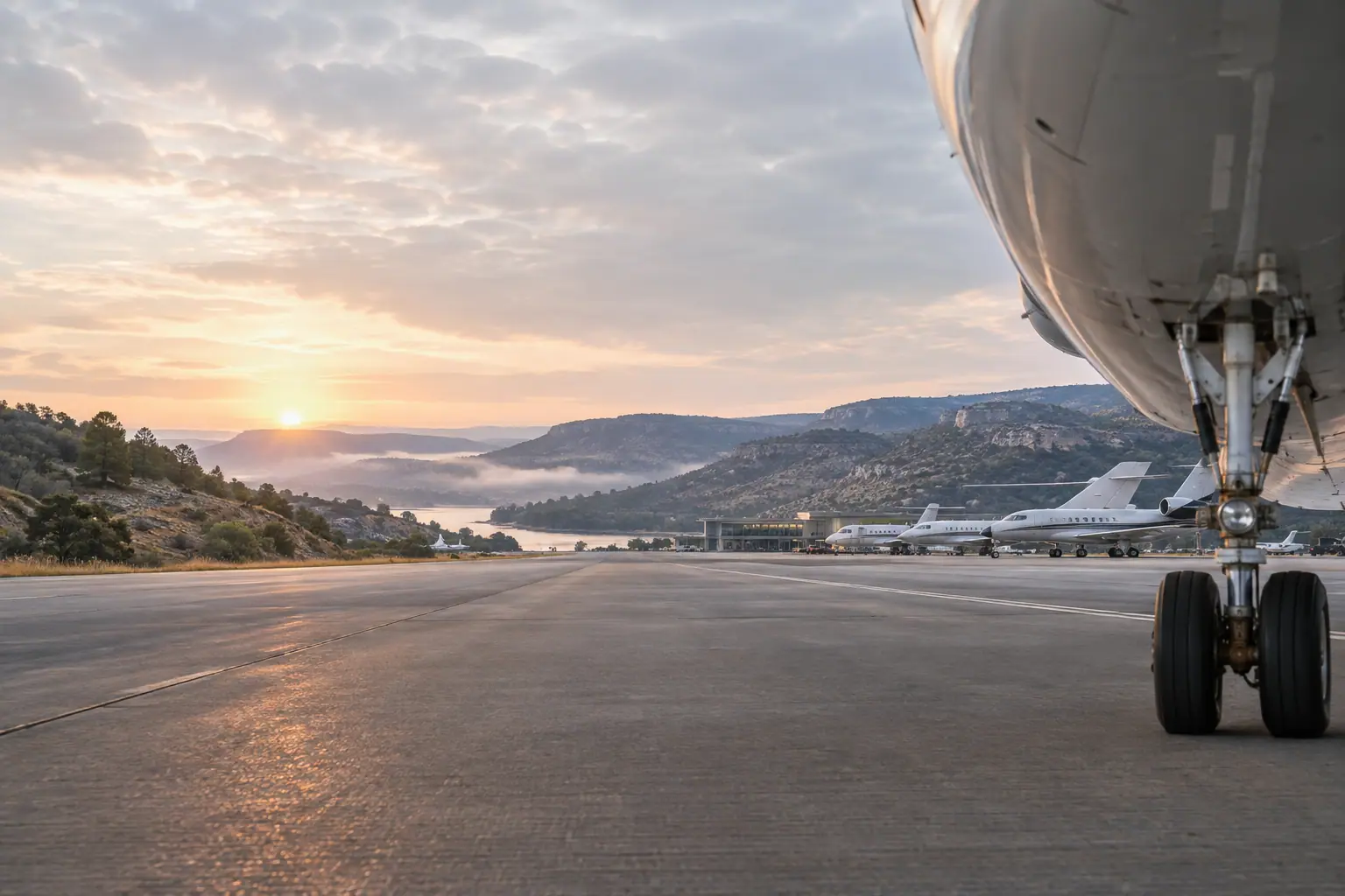 Private jets at Austin Bergstrom International Airport