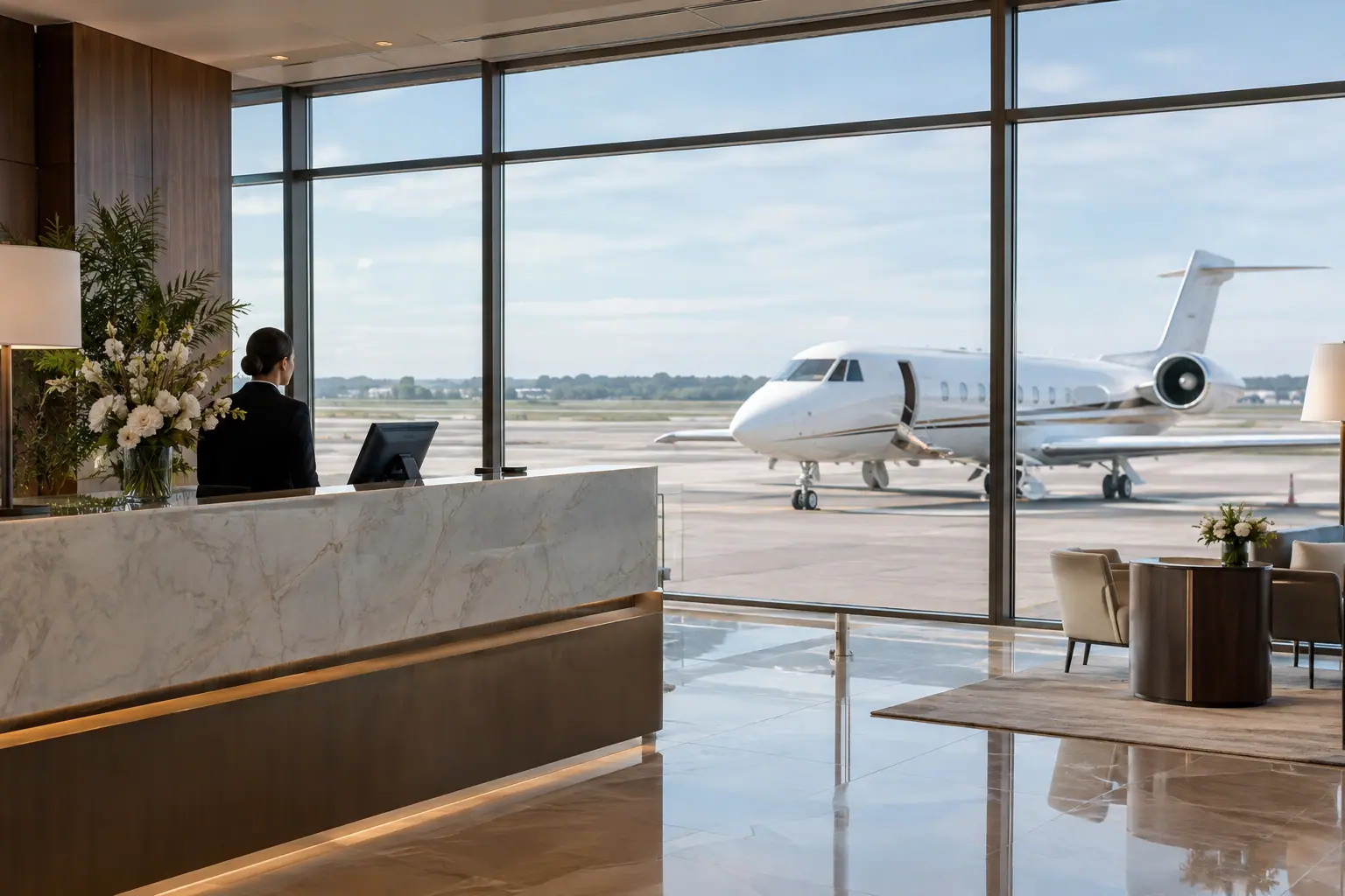 Private terminal front desk