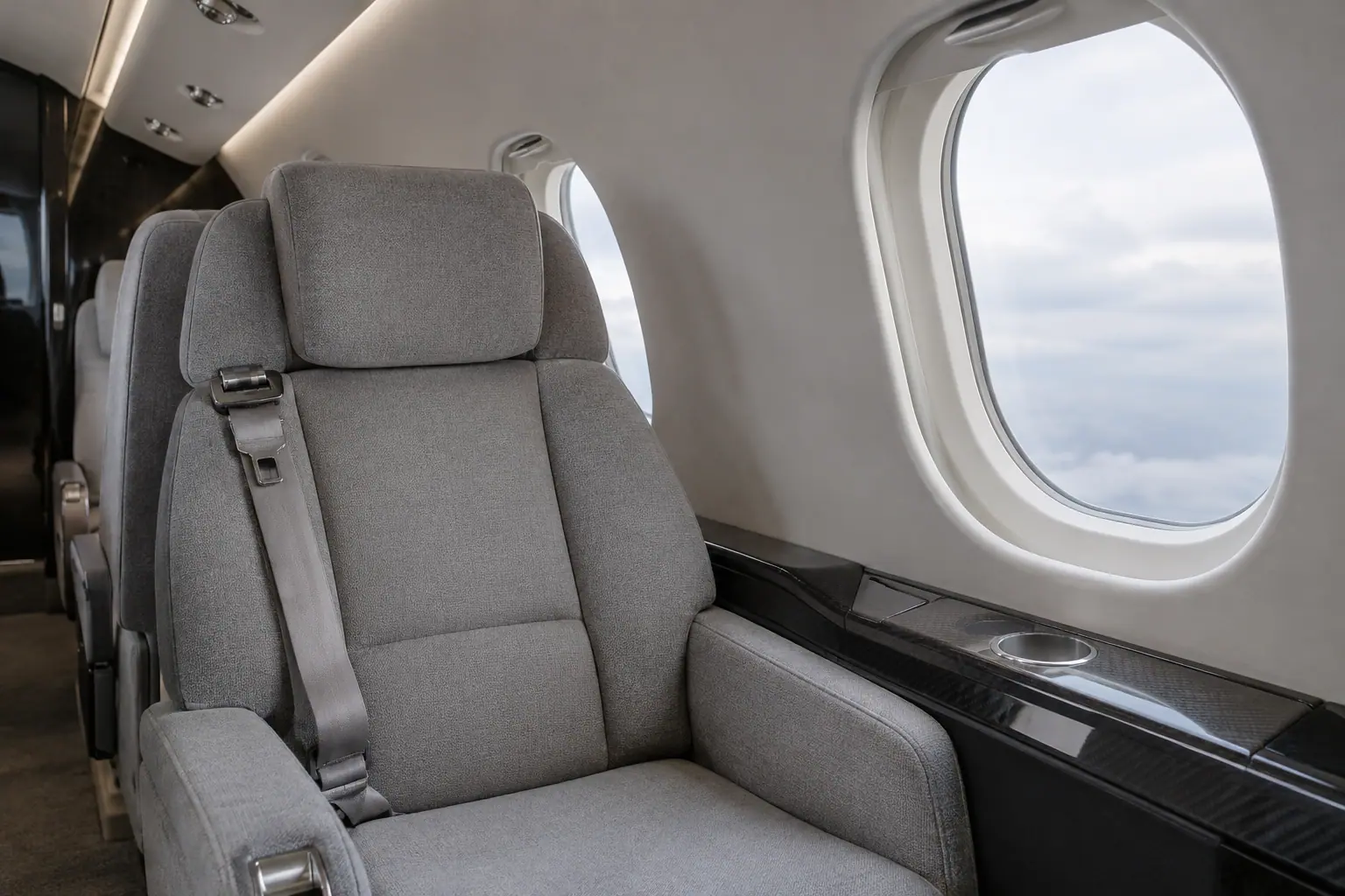 Midsize jet cabin interior